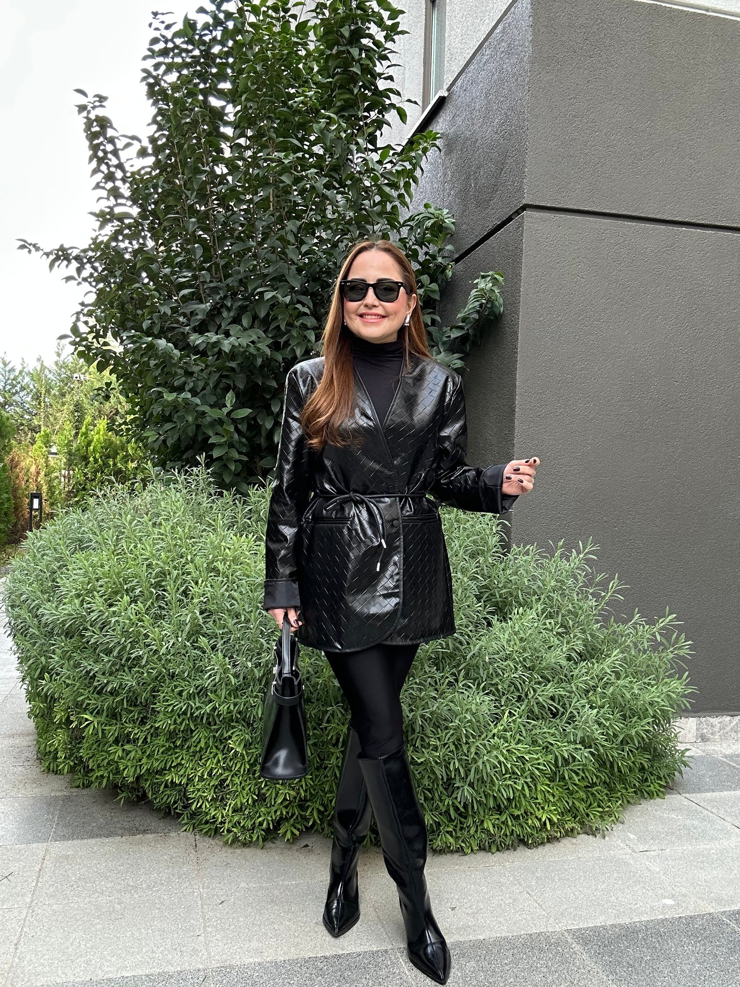 Balıksırtı deri ceket