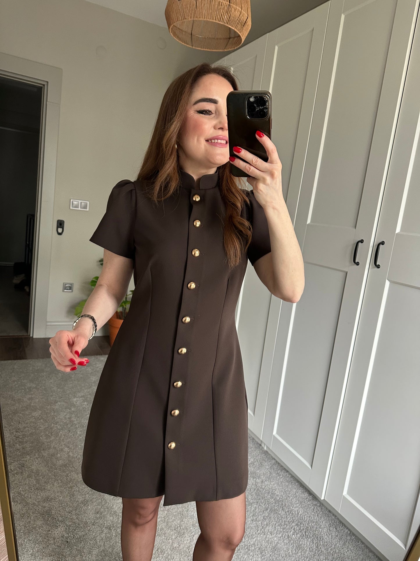 Premium Gold düğme elbise