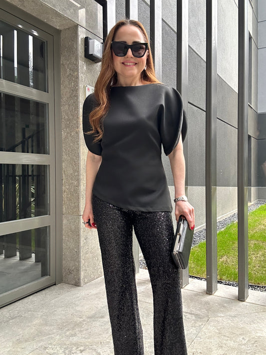 Tasarım karpuz kol bluz