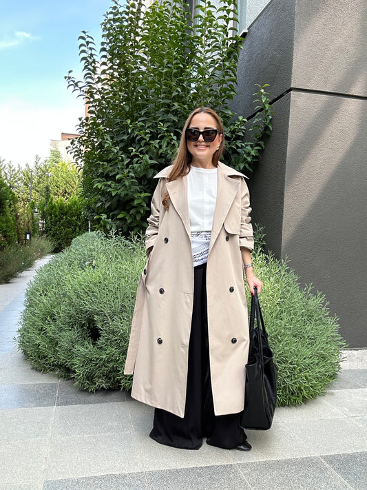 Premium basic trençkot-astarlıdır