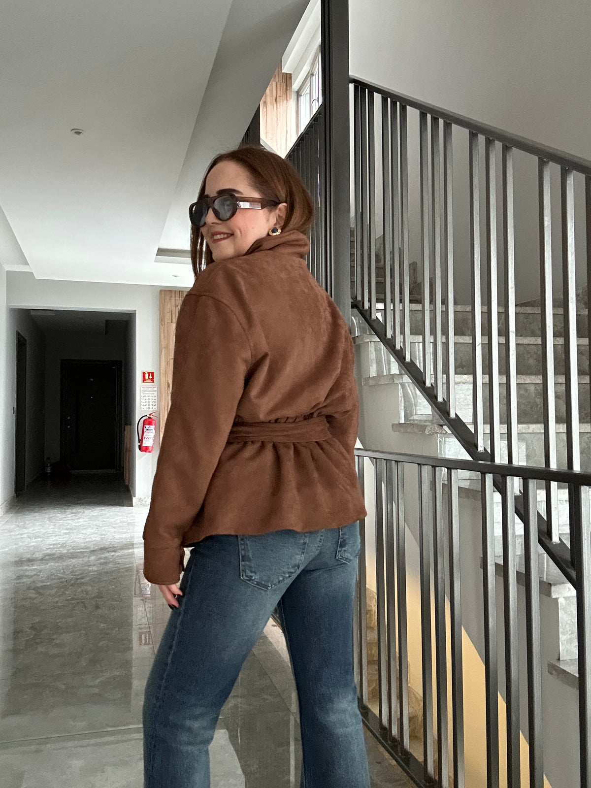 Mocca süet ceket