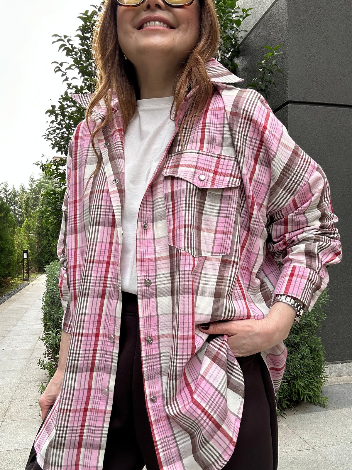 Pinky ekose gömlek