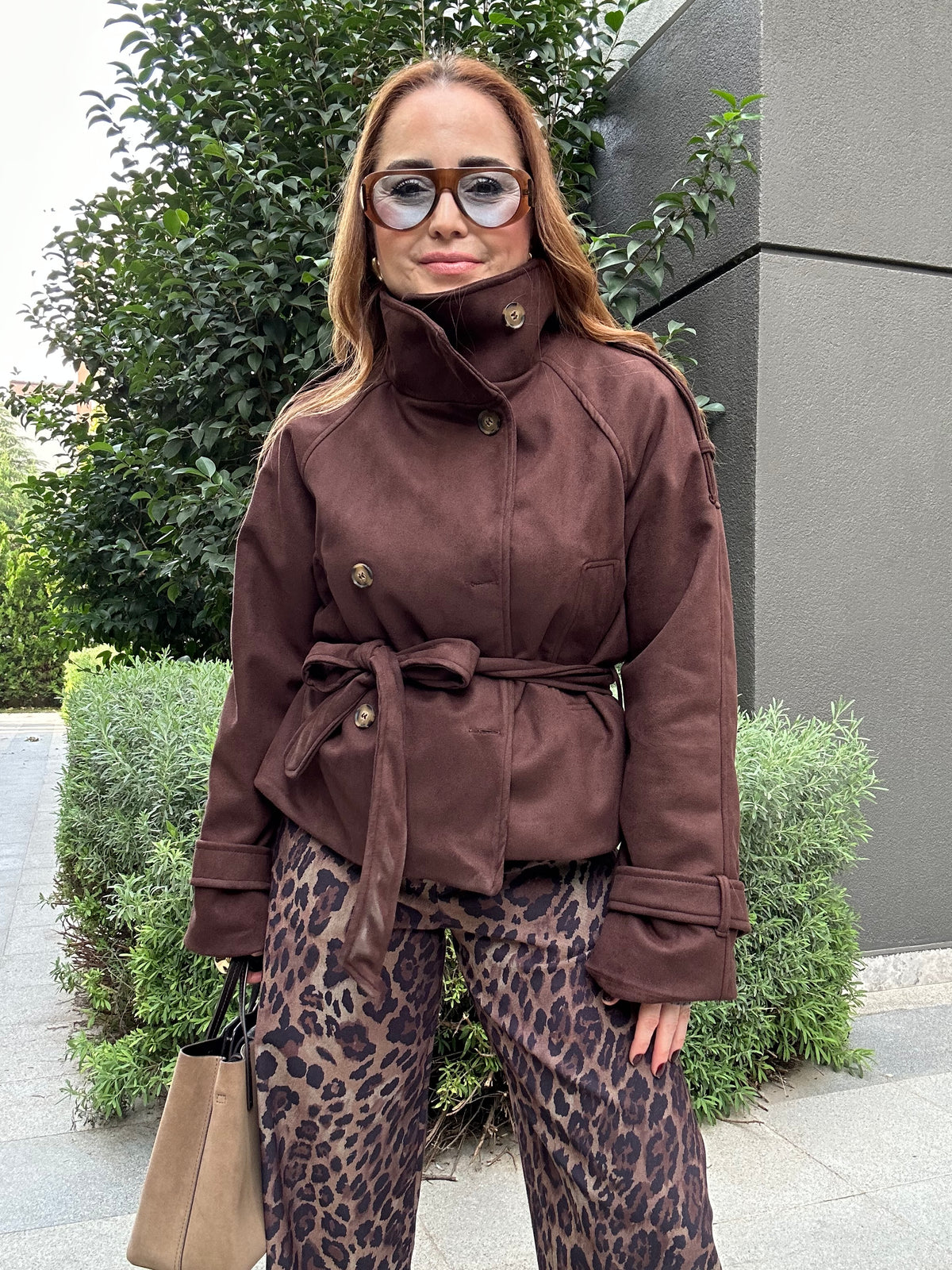 Brown süet ceket