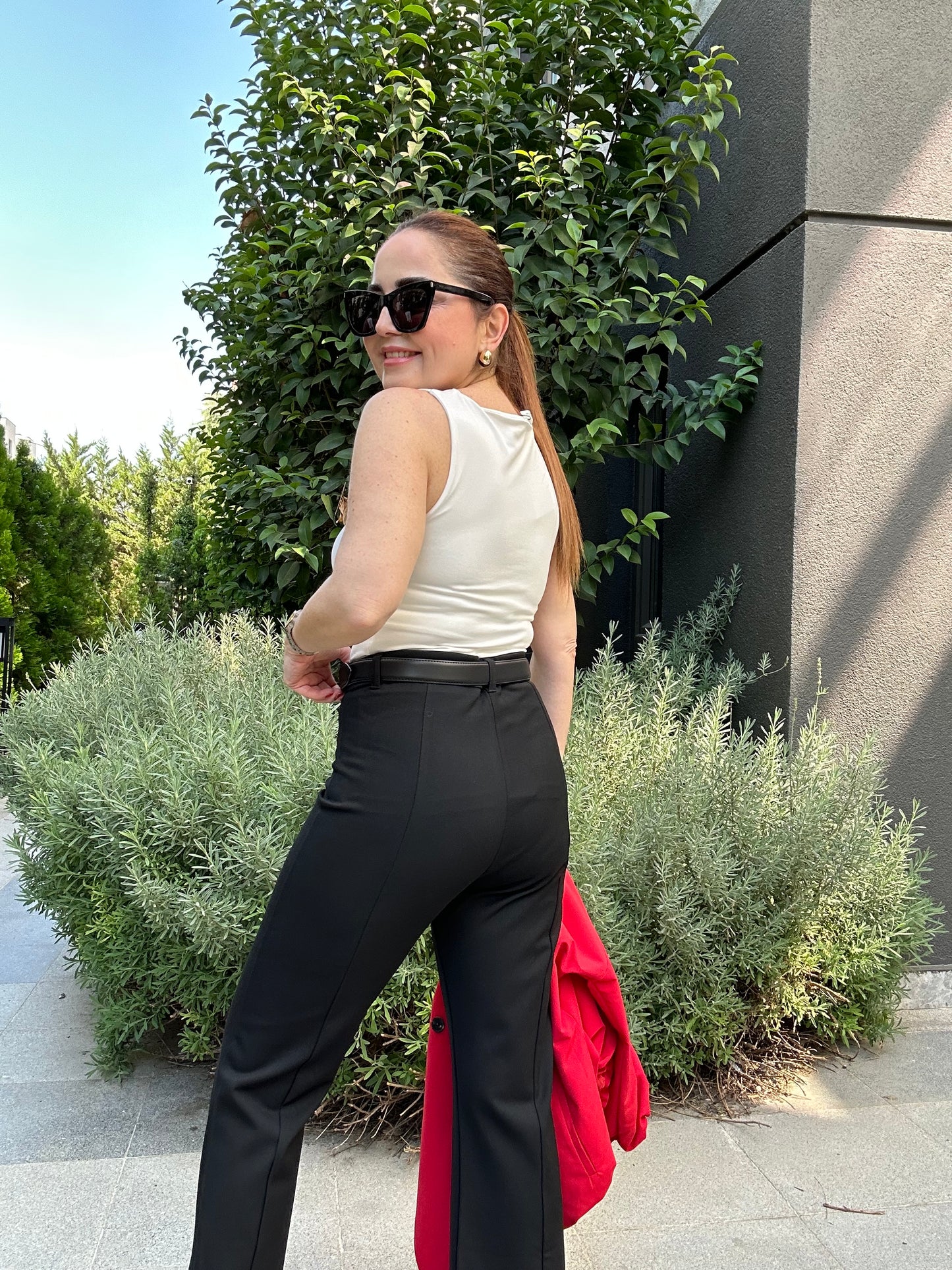 Siena flare kumaş pantolon