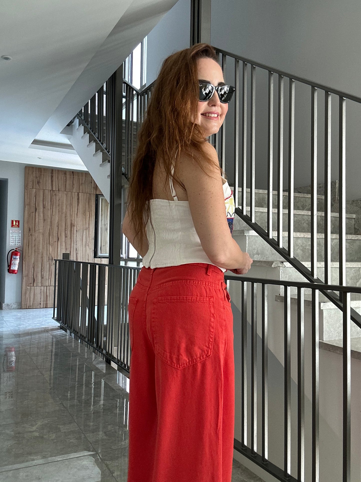 Capri boncuk işli bluz