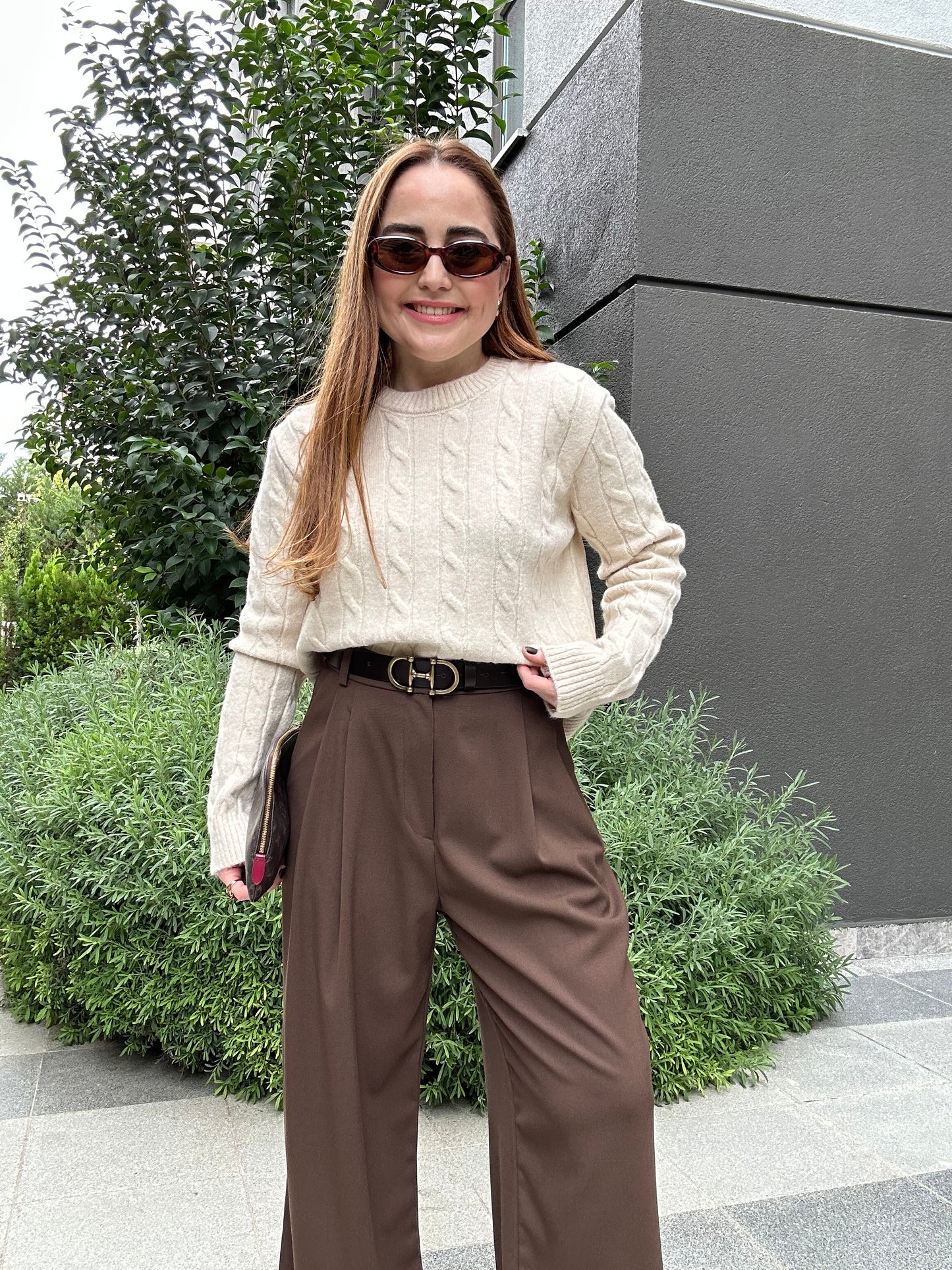 Soft dokulu saç örgü triko