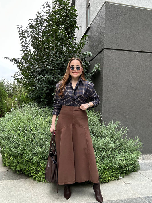 Premium dilvin denim etek