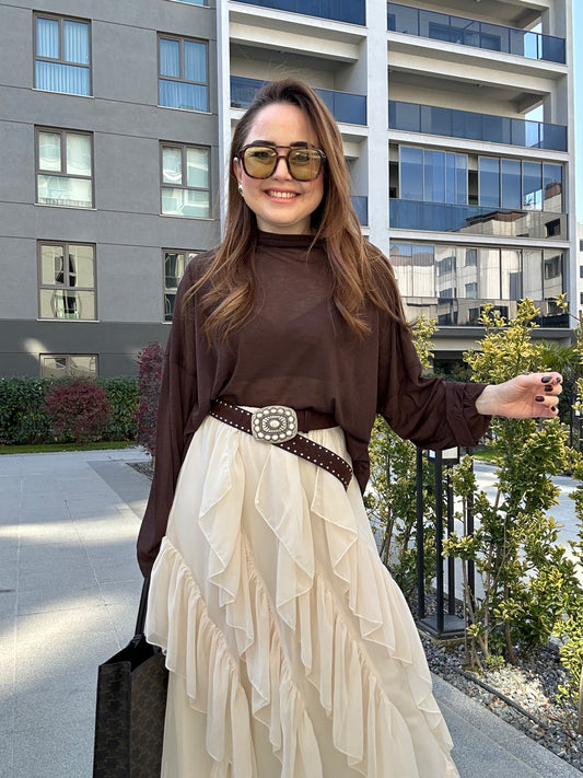 Transparan salaş bluz