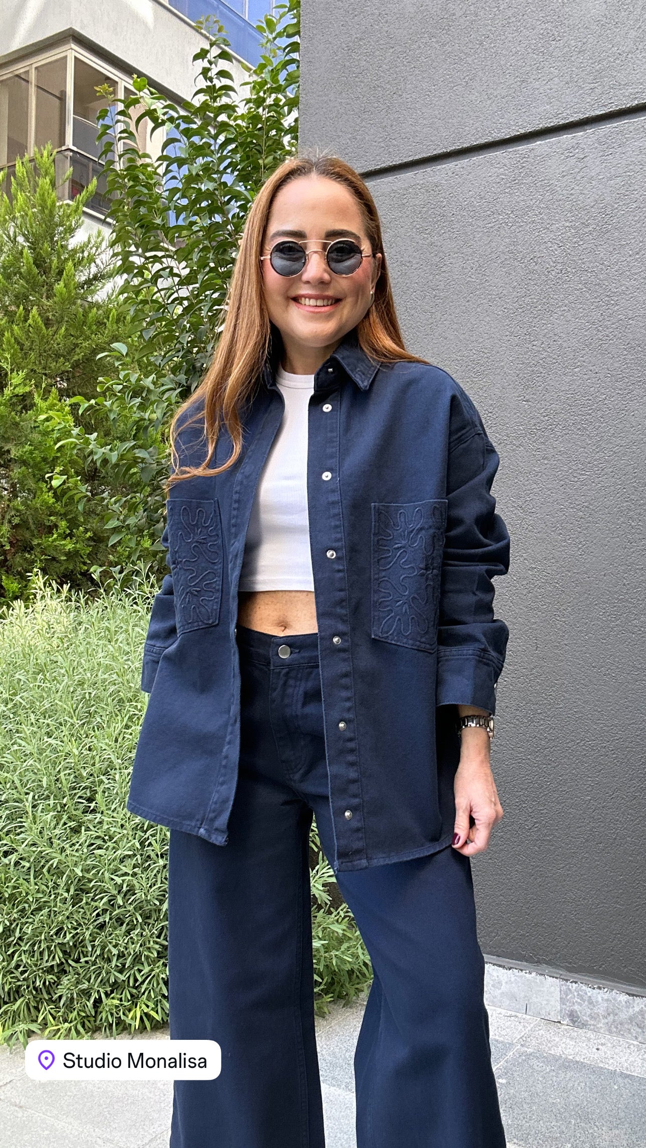 Premium nakışlı gabardin ceket